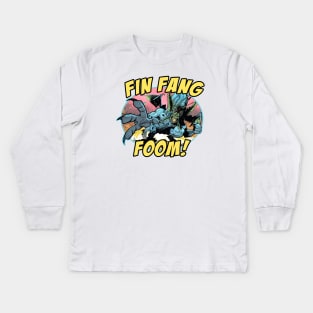 Fin Fang Foom (Alt Print) Kids Long Sleeve T-Shirt